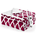 kibhous Heated Blanket Throw 50''X60''-with 6 Heating Levels ,8-Hour Selectable Auto Shut-Off (Red)