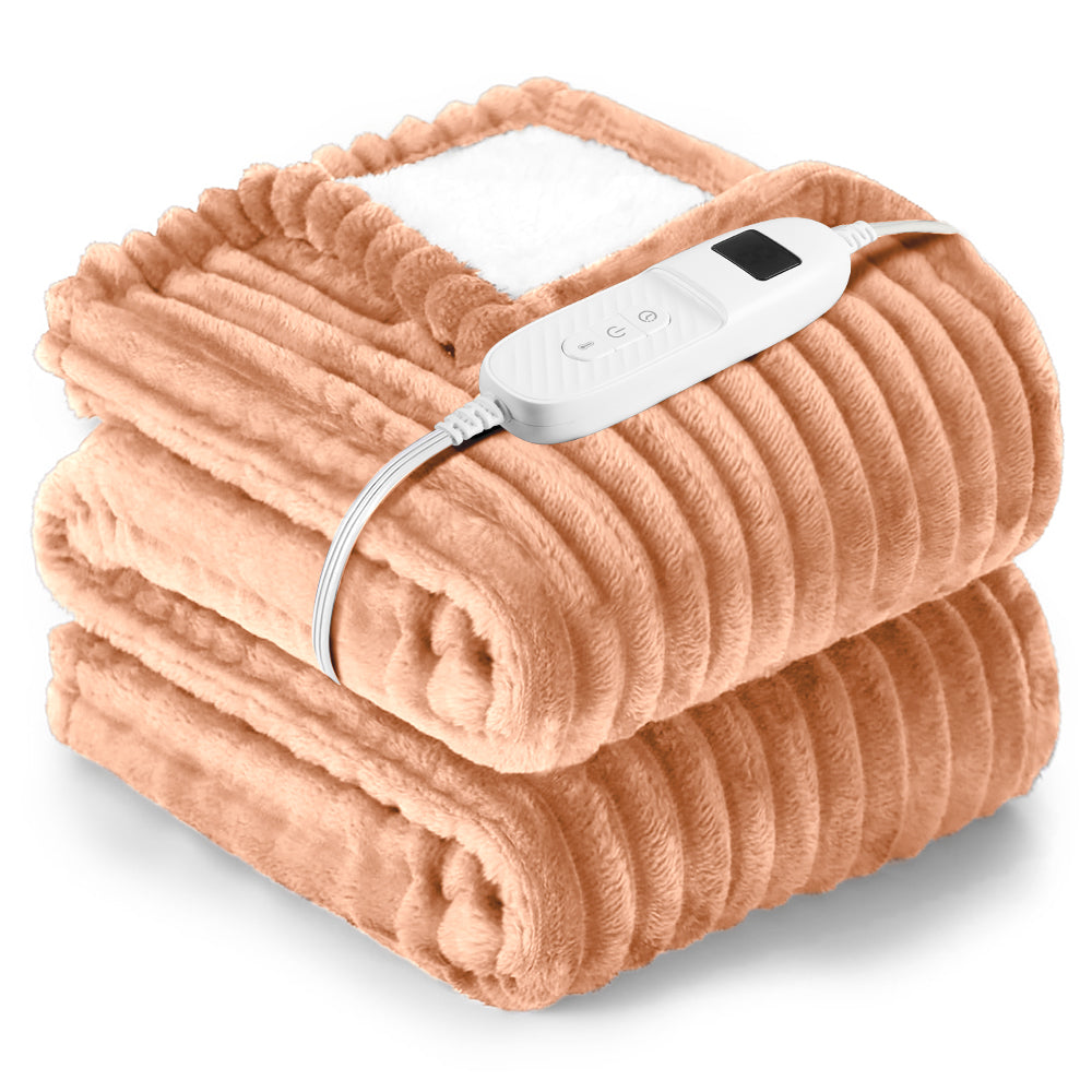 Heated Electric Throw Blanket, 50"x60", 6 Heat Levels, Auto-Off Timer, Machine Washable