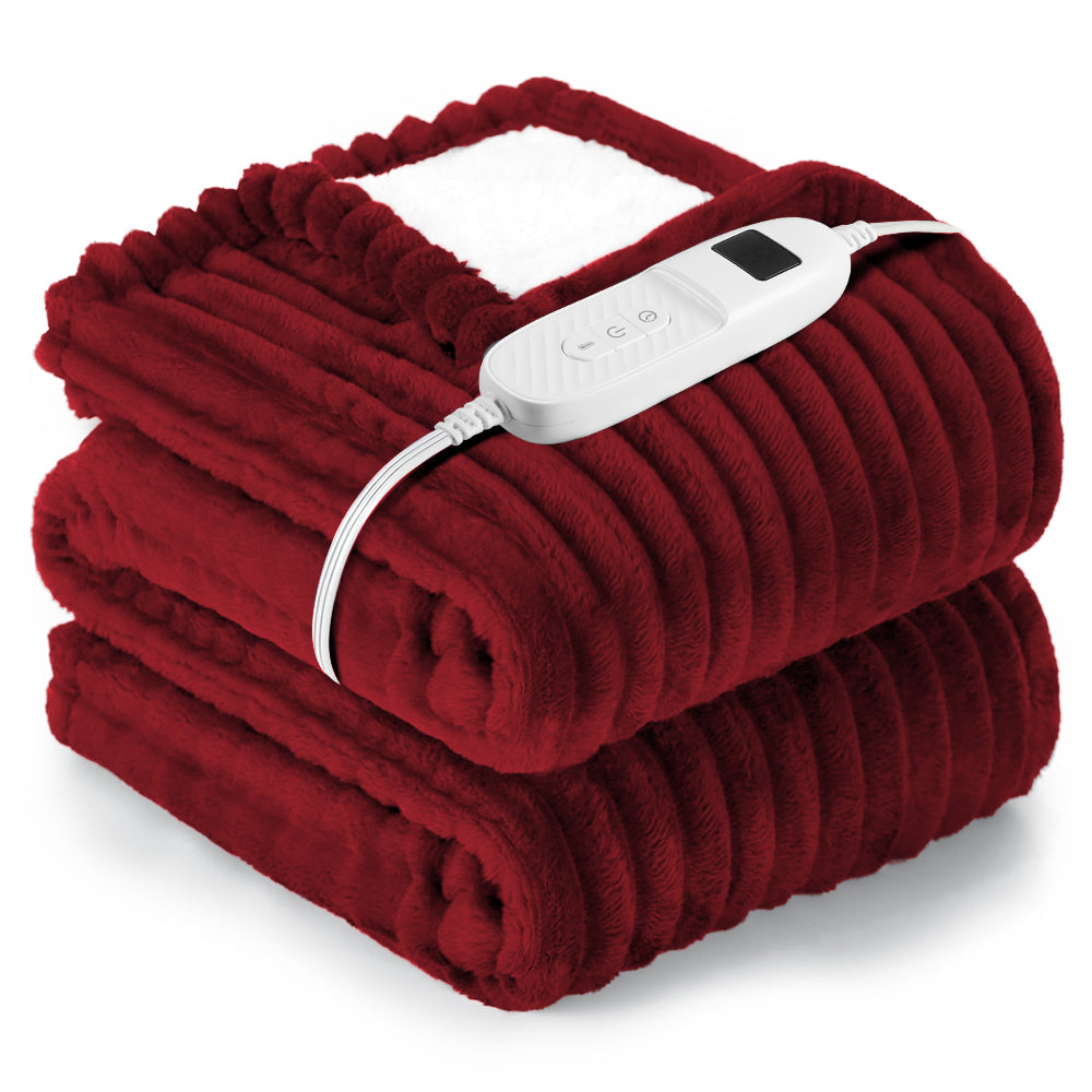 Heated Electric Throw Blanket, 50"x60", 6 Heat Levels, Auto-Off Timer, Machine Washable
