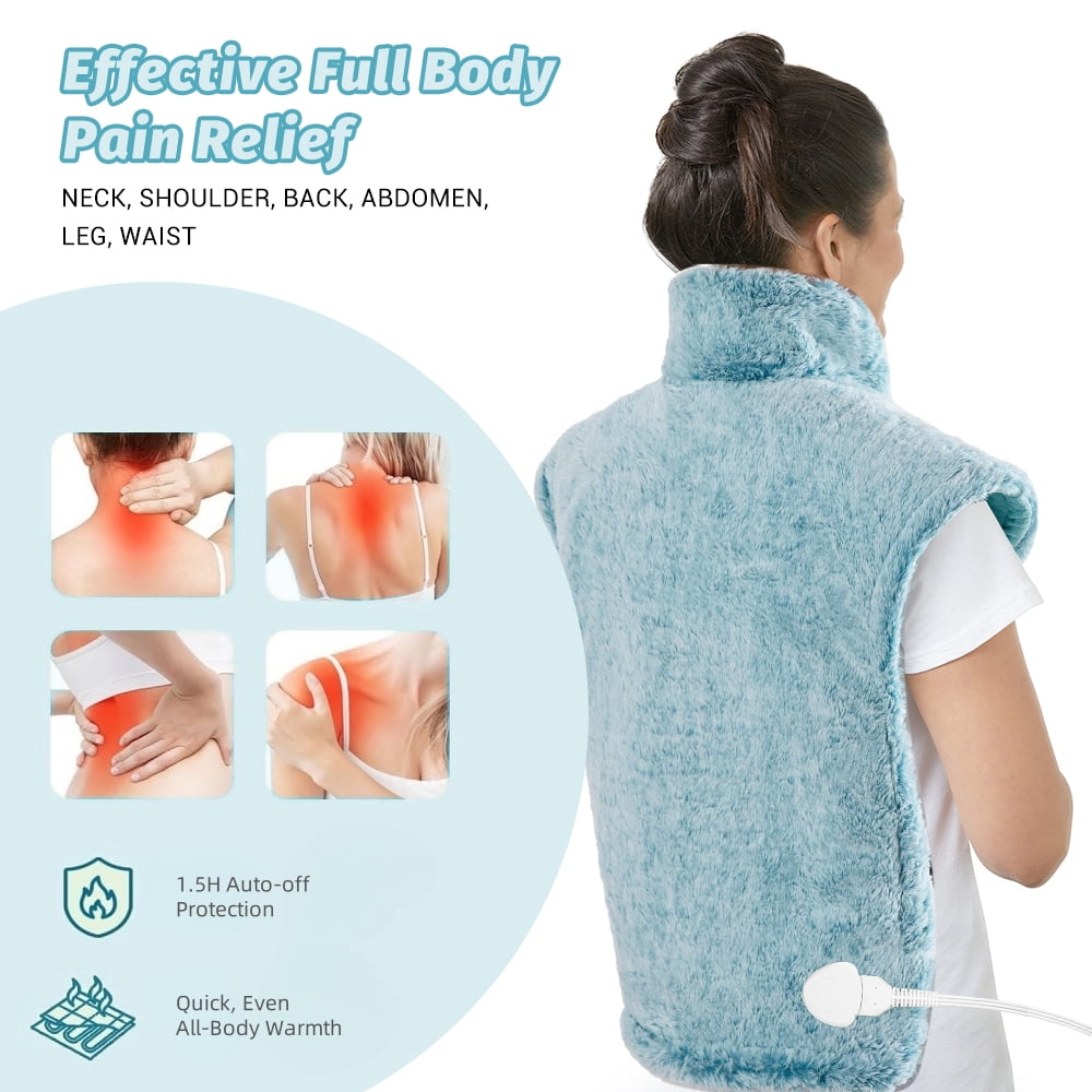 24"x36" Heating Pads for Neck and Shoulder, Back Heating Vest Fast Heating with 6 Heat Settings,Christmas Gift, Blue