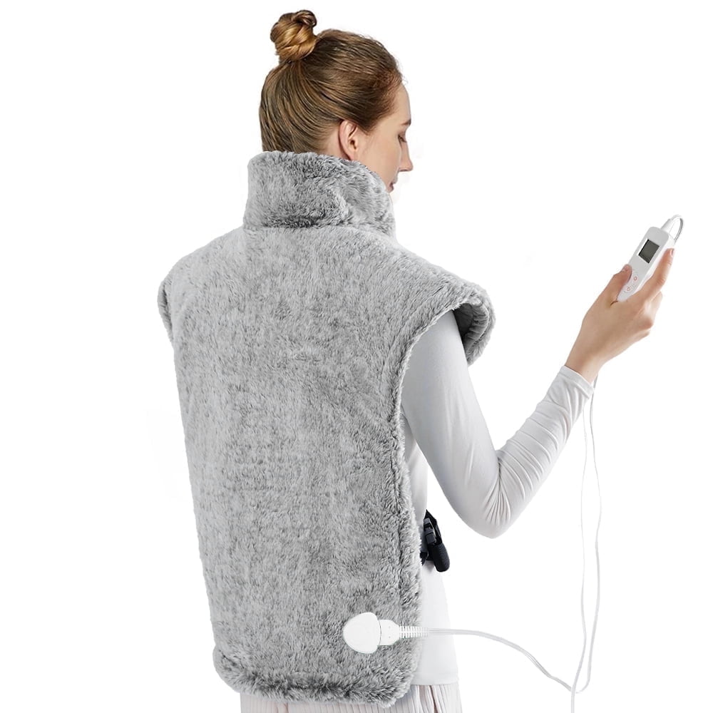24"x36" Heating Pads for Neck and Shoulder, Back Heating Vest Fast Heating with 6 Heat Settings,Christmas Gift, Grey