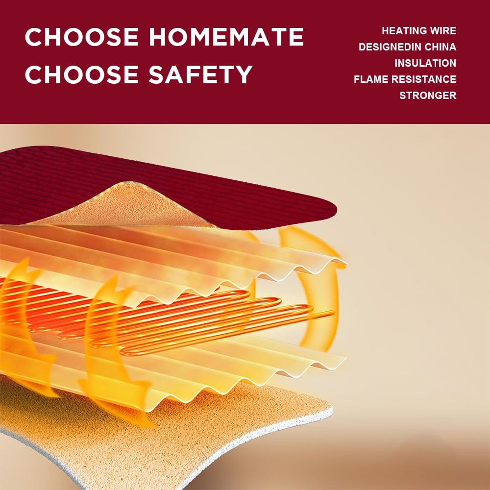 kibhous Electric Blanket Full Size, Brushed Flannel+Shu velveteen, 10 Heating Levels and 1-8 Hour Automatic Shutdown, Machine Washable, Red, 72 "x 84"