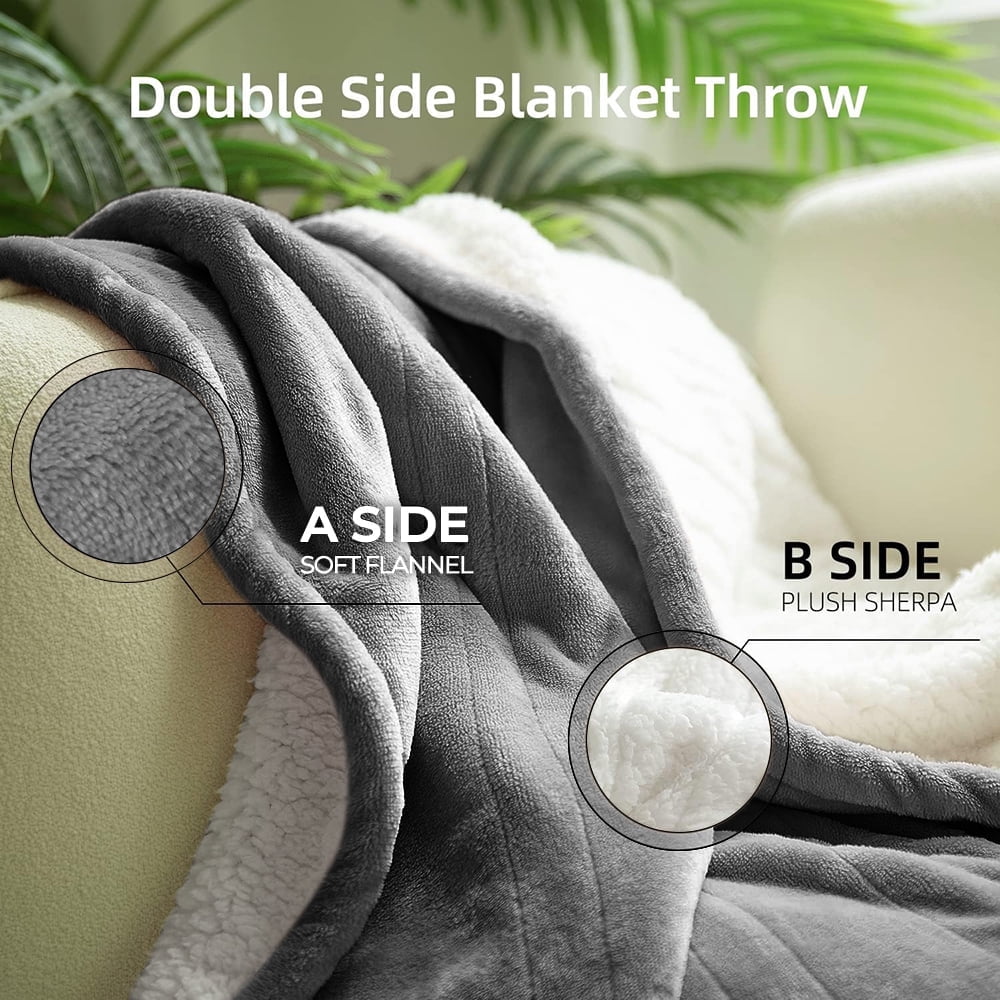 Electric Heated Blanket 50''x60'' with 3 Heating Levels, Automatically Shut Down After 4h with Overheat Protection Machine Washable(Dark Gray)