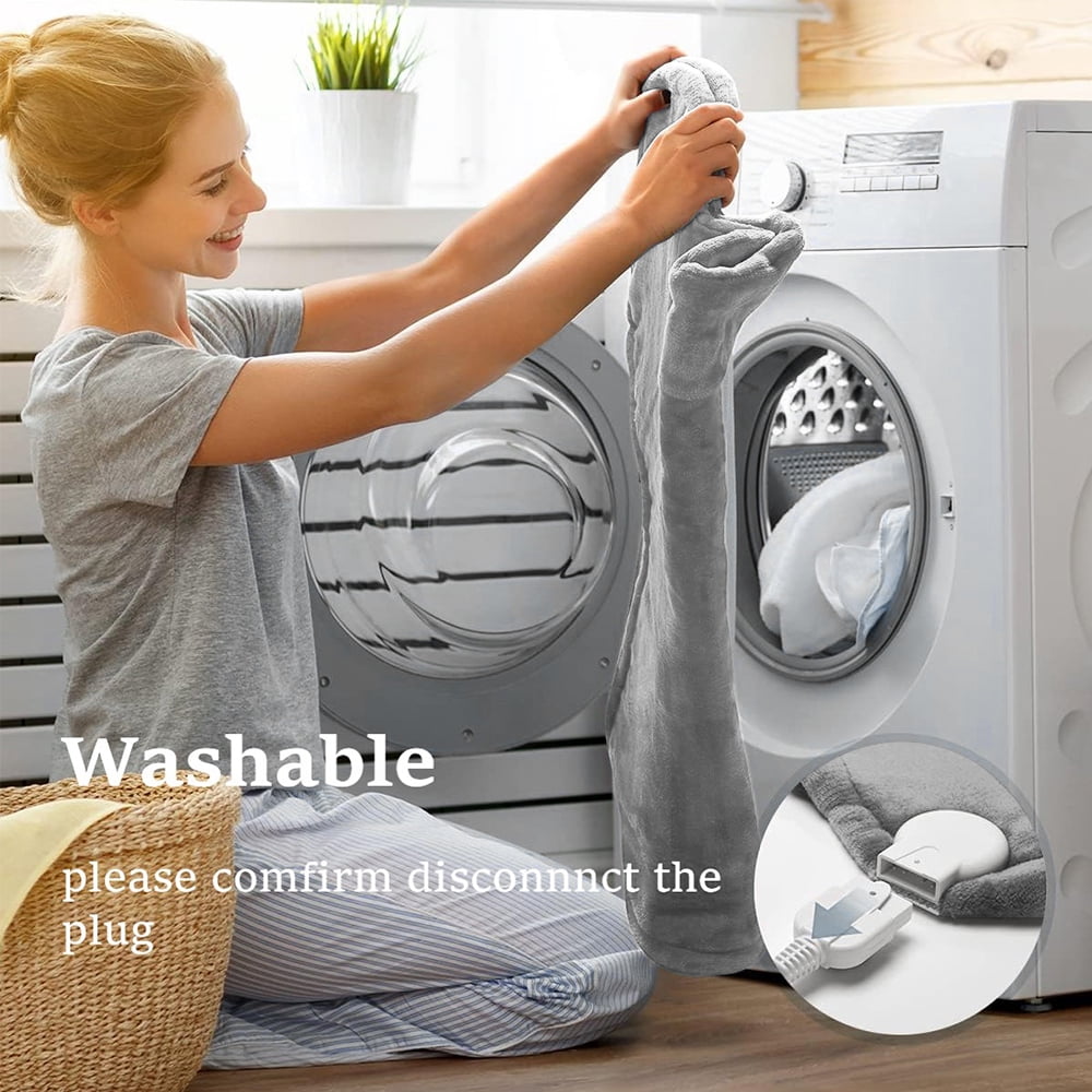 kibhous Heating Pad for Back, Neck and Shoulders, 24 x 33 inches with 10 Heating Levels ,Grey