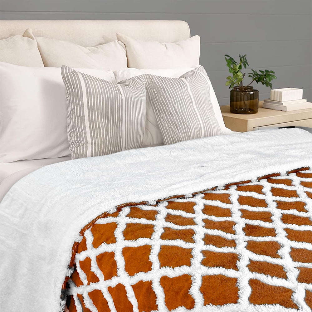 kibhous 50''X60'' Electric Heated Throw Blanket -with 6 Heating Levels , ETL Certified Machine Washable (Orange)