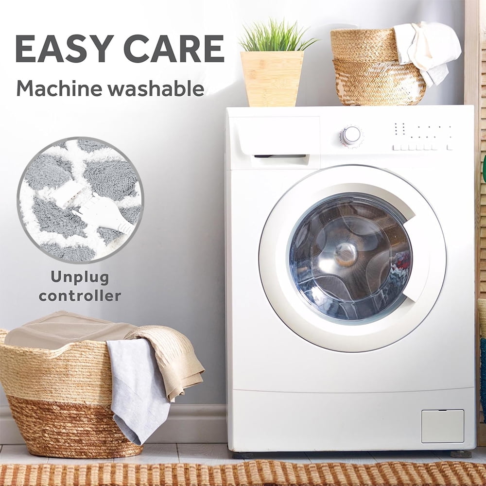 72''X84'' Full Size Electric Heated Blanket-with 6 Heating Levels ,20-Hour Selectable Auto Shut-Off (Gray)