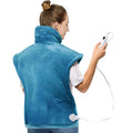 kibhous Heating Pad for Back, Neck and Shoulders, 24 x 33 inches with 10 Heating Levels ,Blue