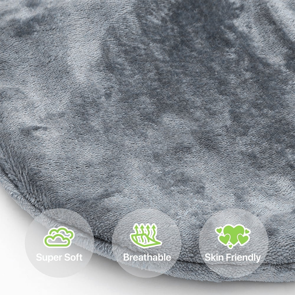 kibhous Electric Heat Pad for Neck and Shoulders, Heating Pad with 4 Heat Settings & Auto Shut off, Machine Washable Heating Pad, Gifts for Family, Gray