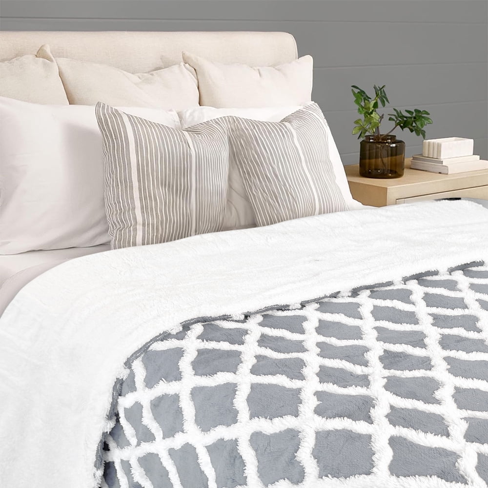 72''X84'' Full Size Electric Heated Blanket-with 6 Heating Levels ,20-Hour Selectable Auto Shut-Off (Gray)