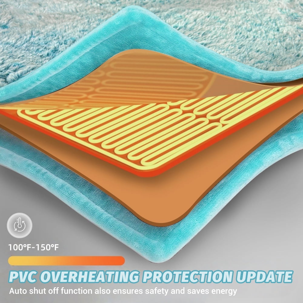 24"x36" Heating Pads for Neck and Shoulder, Back Heating Vest Fast Heating with 6 Heat Settings,Christmas Gift, Blue