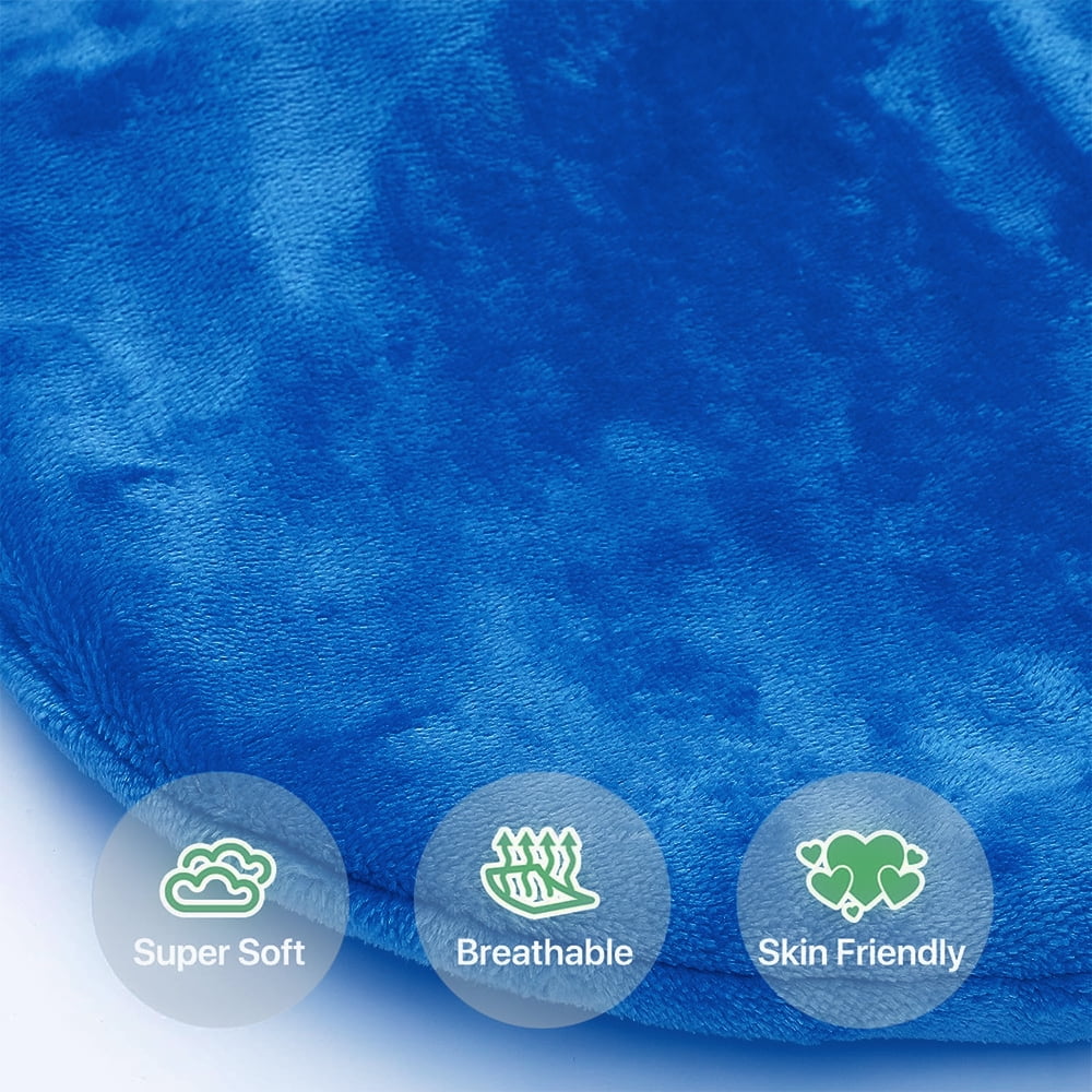 kibhous Electric Heat Pad for Neck and Shoulders, Heating Pad with 4 Heat Settings & Auto Shut Off, Machine Washable Heating Pad, Gifts for Family, Blue